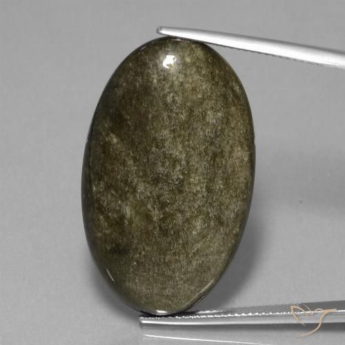 33.15 ct Oval Obsidian, 35.2 x 21 mm From Mexico, Photo A