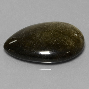 13.81 ct Gold Obsidian Stone, Natural Obsidian in Pear Cabochon Shape for Sale