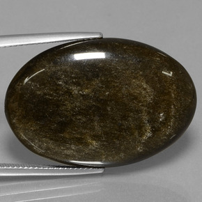 26.69 ct Gold Obsidian Stone, Natural Obsidian in Oval Cabochon Shape for Sale