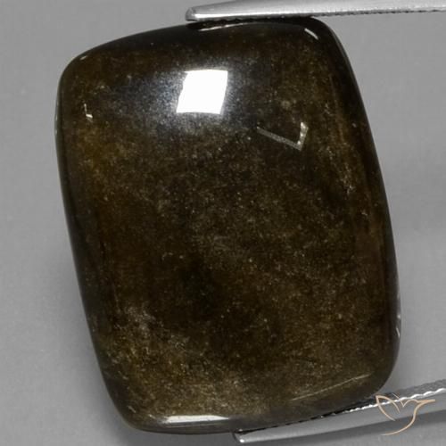 34.12 ct Cushion Obsidian, 26.5 x 20.6 mm From Mexico, Photo A