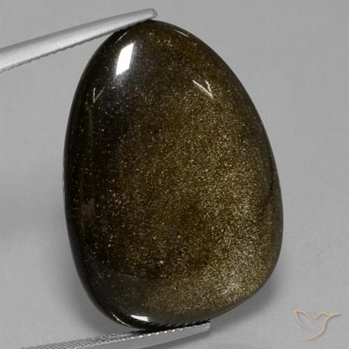 29.28 ct Fancy Obsidian, 29 x 20.7 mm From Mexico, Photo A