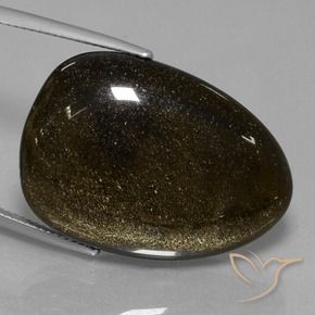 29.28 ct Golden Obsidian Stone, Natural Obsidian in Fancy Cabochon Shape for Sale