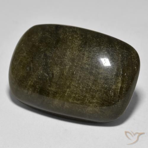 30.70 ct Multicolor Obsidian Stone, Natural Obsidian in Cushion Cabochon Shape for Sale