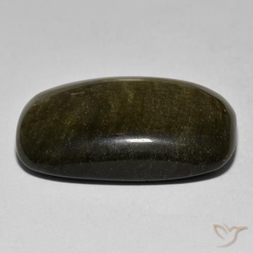 Obsidian Gemstone in 27.6 x 18.9 mm Size for Sale, Obsidian Stone in Multicolor Color