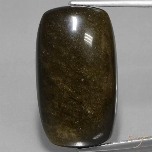 32.35 ct Cushion Obsidian, 29.7 x 17.1 mm From Mexico, Photo A