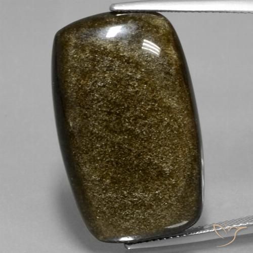 26.87 ct Cushion Obsidian, 28.7 x 17.5 mm From Mexico, Photo A