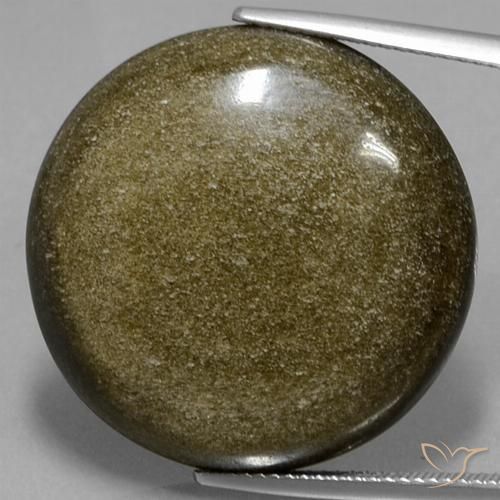 32.24 ct Round Obsidian, 25.7 mm From Mexico, Photo A