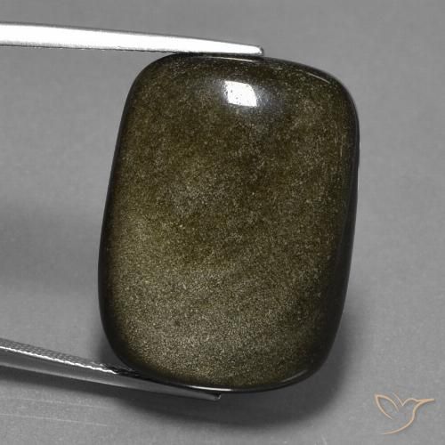 28.6 ct Cushion Obsidian, 26.2 x 19.4 mm From Mexico, Photo A