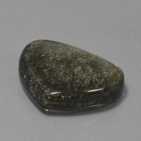 19.03 ct Black Obsidian Stone, Natural Obsidian in Fancy Cabochon Shape for Sale