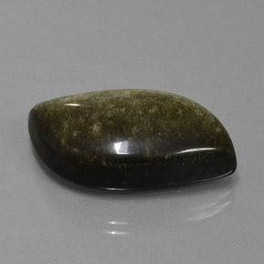 25.29 ct Black Obsidian Stone, Natural Obsidian in Fancy Cabochon Shape for Sale