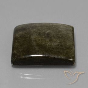 54.37 ct Black Obsidian Stone, Natural Obsidian in Square Cabochon Shape for Sale