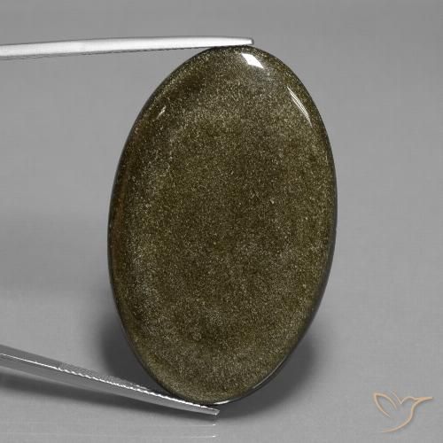44.42 ct Oval Obsidian, 43.1 x 27.1 mm From Mexico, Photo A