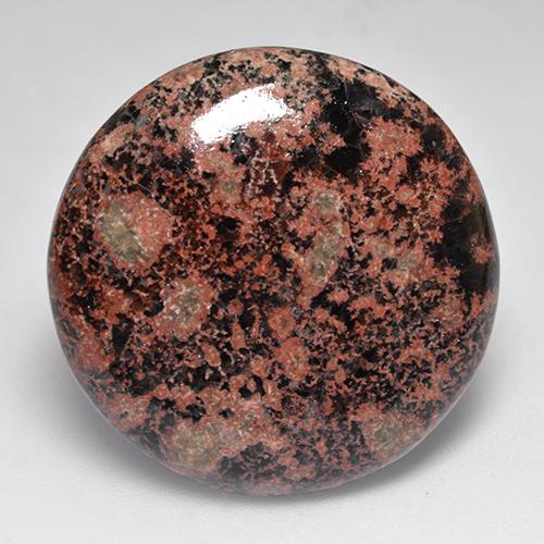 25.39 ct Multicolor Obsidian Gemstone, Obsidian Gem in Round Cabochon Shape for Sale.