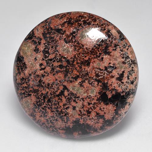 25.39 ct Multicolor Obsidian Stone, Natural Obsidian in Round Cabochon Shape for Sale