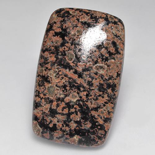 Mehrfarbig Obsidian Edelstein - 34.5ct Kissen Cabochon (ID: 522652)