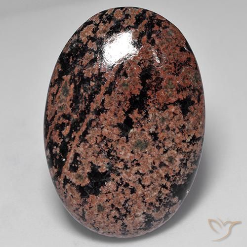 34.04 ct Oval Obsidian, 34.6 x 24.3 mm From India, Photo A