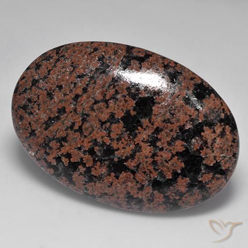 32.65 ct Multicolor Obsidian Stone, Natural Obsidian in Oval Cabochon Shape for Sale