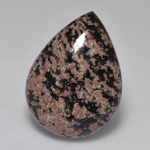 15.68 ct Multicolor Obsidian Gemstone, Obsidian Gem in Pear Cabochon Shape for Sale.