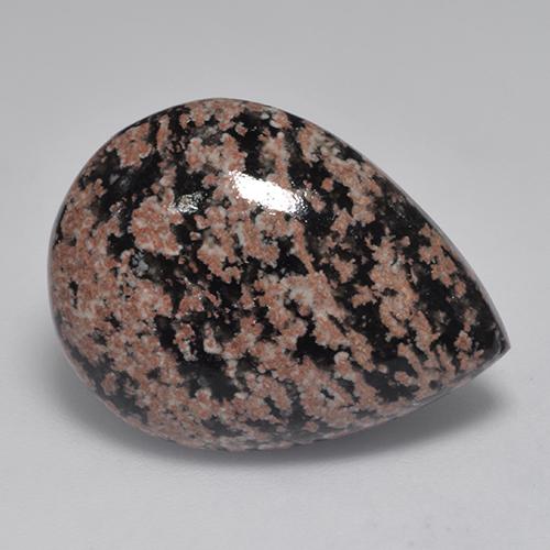 15.68 ct Multicolor Obsidian Stone, Natural Obsidian in Pear Cabochon Shape for Sale