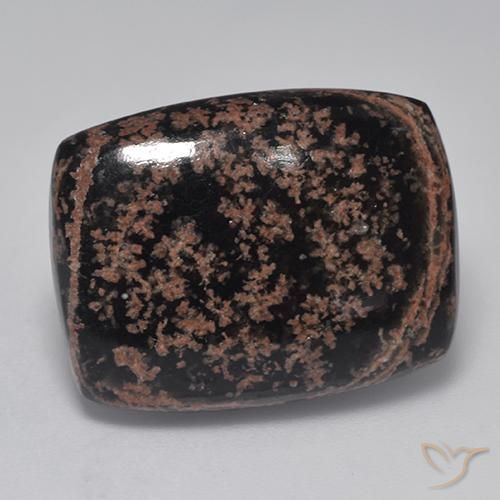 19.55 ct Multicolor Obsidian Stone, Natural Obsidian in Cushion Cabochon Shape for Sale