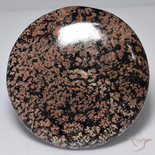 Obsidiana Multicolor Circular de 58.6 ct de India, dimensión 39,8mm, piedra preciosa natural No tratado, claridad Opaco, Obsidiana Cabujón Redondo de 1 pieza, dureza de Mohs de 5 - 5.5 , Photo A