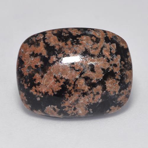 6.39 ct Multicolor Obsidian Gemstone, Obsidian Gem in Cushion Cabochon Shape for Sale.