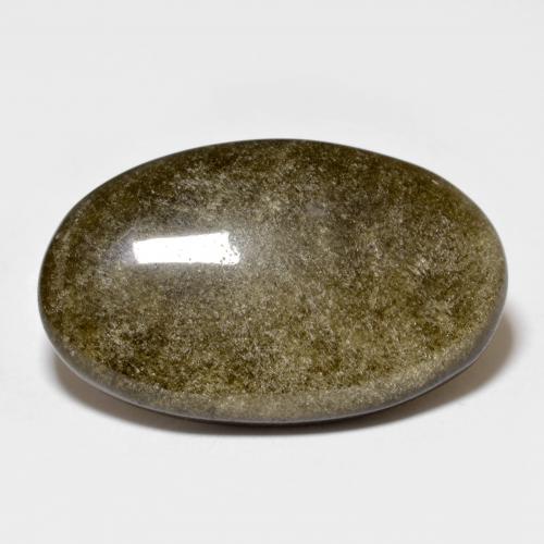 Light Blackish Brown Обсидиан Камень - 10.4ct Овал Кабошон (ID: 578048)