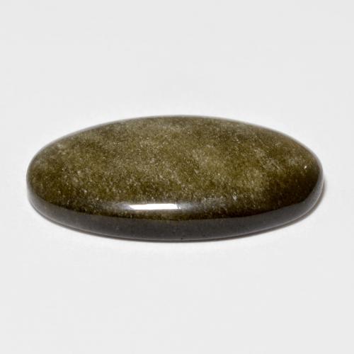 Obsidian Gemstone in 22.8 x 14.1 mm Size for Sale, Obsidian Stone in Light Blackish Brown Color