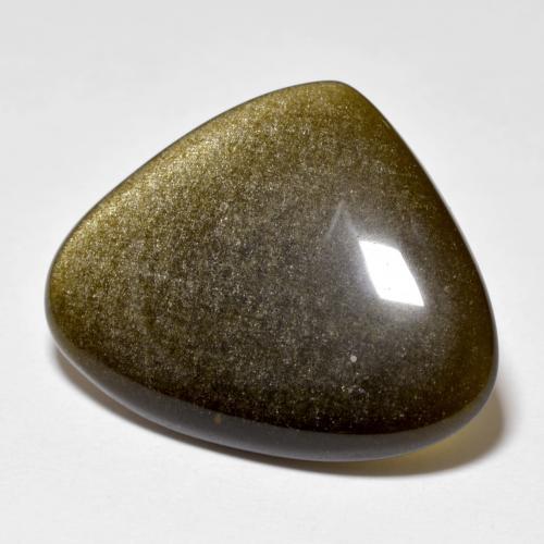 11.78 ct Black Obsidian Stone, Natural Obsidian in Trillion Cabochon Shape for Sale