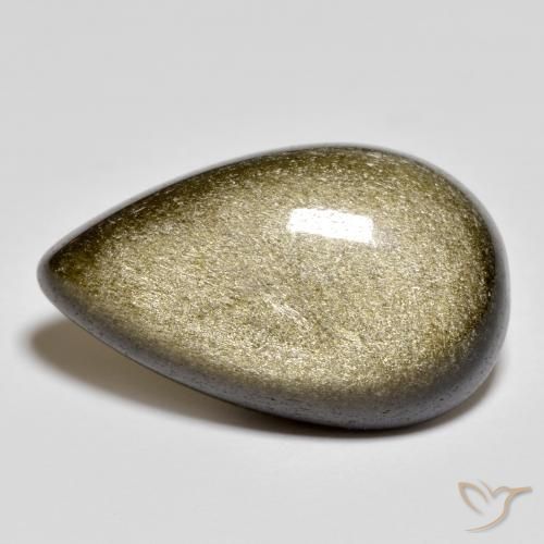 13.44 ct Pear Obsidian, 22.8 x 14 mm From the United States, Photo A