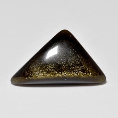 Black Obsidian Gem - 6ct Trillion Cabochon (ID: 578057)