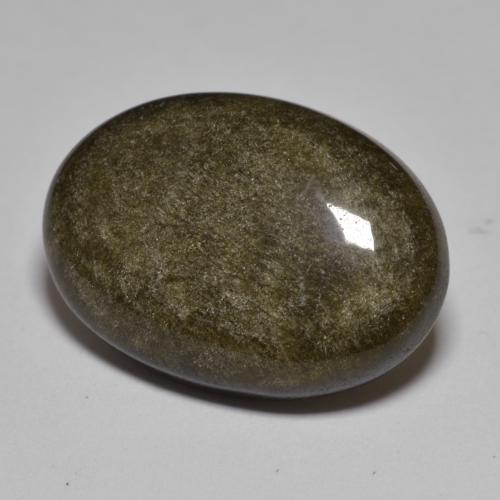 12.75 ct Black Obsidian Gemstone, Obsidian Gem in Oval Cabochon Shape for Sale.