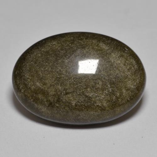 12.75 ct Black Obsidian Stone, Natural Obsidian in Oval Cabochon Shape for Sale