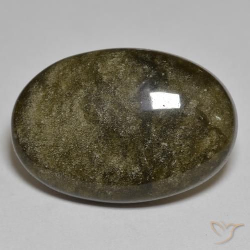 18.03 ct Oval Obsidian, 24.7 x 16.8 mm From the United States, Photo A