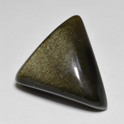 10.77 ct Black Obsidian Stone, Natural Obsidian in Trillion Cabochon Shape for Sale