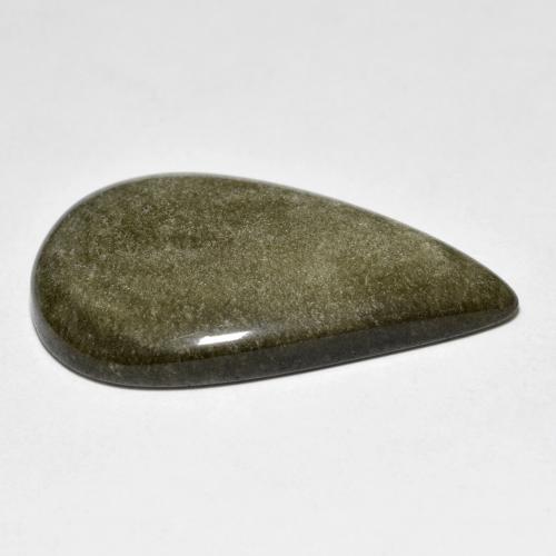 Obsidian Gemstone in 30.5 x 18.7 mm Size for Sale, Obsidian Stone in Black Brown Color