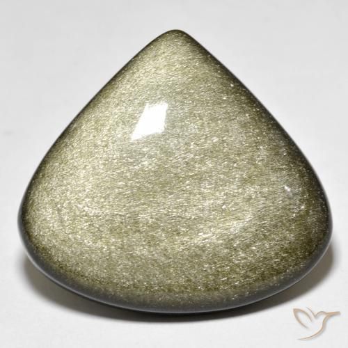 38.72 ct Pear Obsidian, 31.2 x 28.4 mm From the United States, Photo A