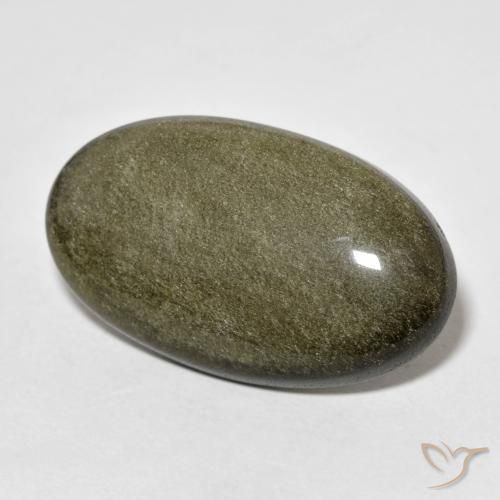 18.46 ct Oval Obsidian, 27.5 x 16.1 mm From the United States, Photo A