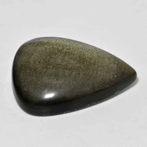 Obsidian Gemstone in 27 x 18.4 mm Size for Sale, Obsidian Stone in Black Brown Color