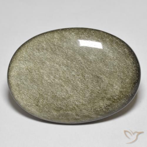 36.33ct Natural Black Brown Obsidian, Oval, Opaque