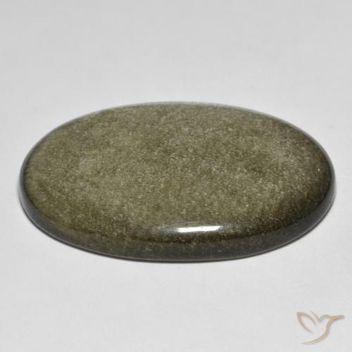 Obsidian Gemstone in 34 x 24.3 mm Size for Sale, Obsidian Stone in Black Brown Color