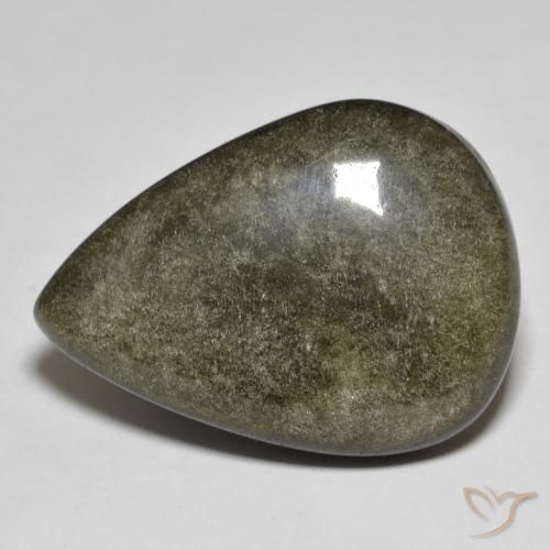 27.67 ct Pear Obsidian, 28.4 x 20.8 mm From the United States, Photo A