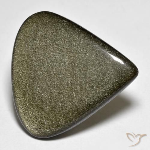 27.06 ct Golden Obsidian Stone, Natural Obsidian in Pear Cabochon Shape for Sale
