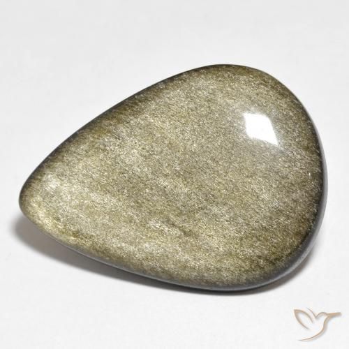 19.79 ct Pear Obsidian, 29.1 x 21.3 mm From the United States, Photo A
