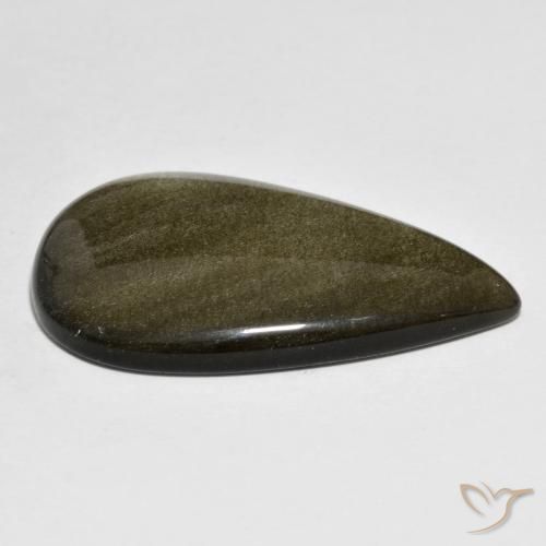 Obsidian Gemstone in 33.7 x 20.3 mm Size for Sale, Obsidian Stone in Multicolor Color