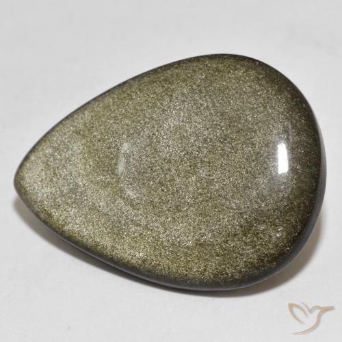 26.37 ct Pear Obsidian, 31.2 x 23.1 mm From the United States, Photo A