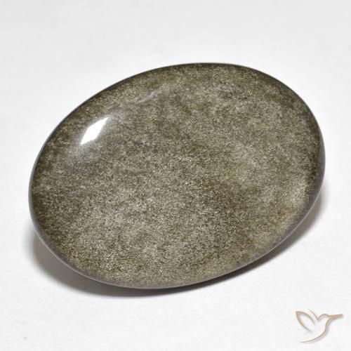 20.01 ct Black Obsidian Stone, Natural Obsidian in Oval Cabochon Shape for Sale