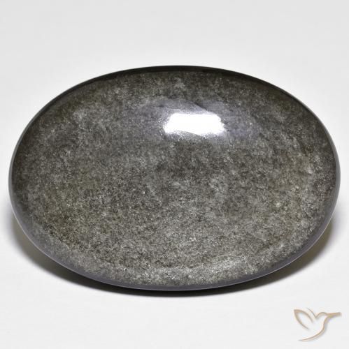 Ovaler Obsidian von 41,78 ct, 35,9 x 24,4 mm, Aus den Vereinigten Staaten, Photo A