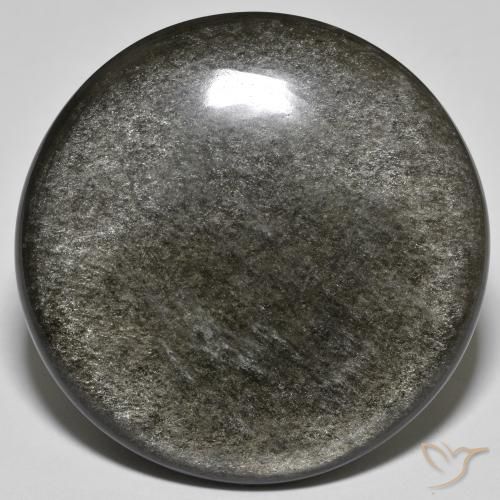44.58 ct Round Obsidian, 34.1 mm From the United States, Photo A