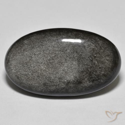 26.61 ct Oval Obsidian, 30.9 x 18.2 mm From the United States, Photo A